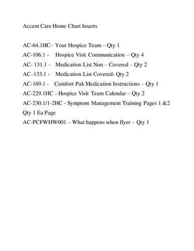 HCF Home Chart Forms