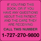 CCBL1003 - Continuous Care Book Labels w/Phone # Site Specific